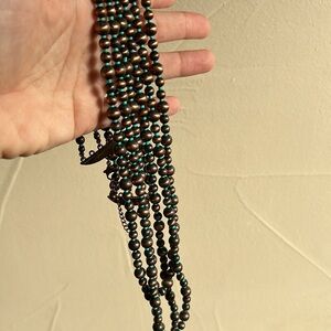 Southwestern copper turquoise beaded layered necklace